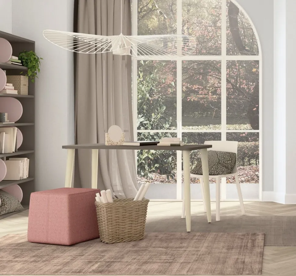 Scrivania con gambe in legno Giulia linea Airone disponibile in 2 misure e vari colori