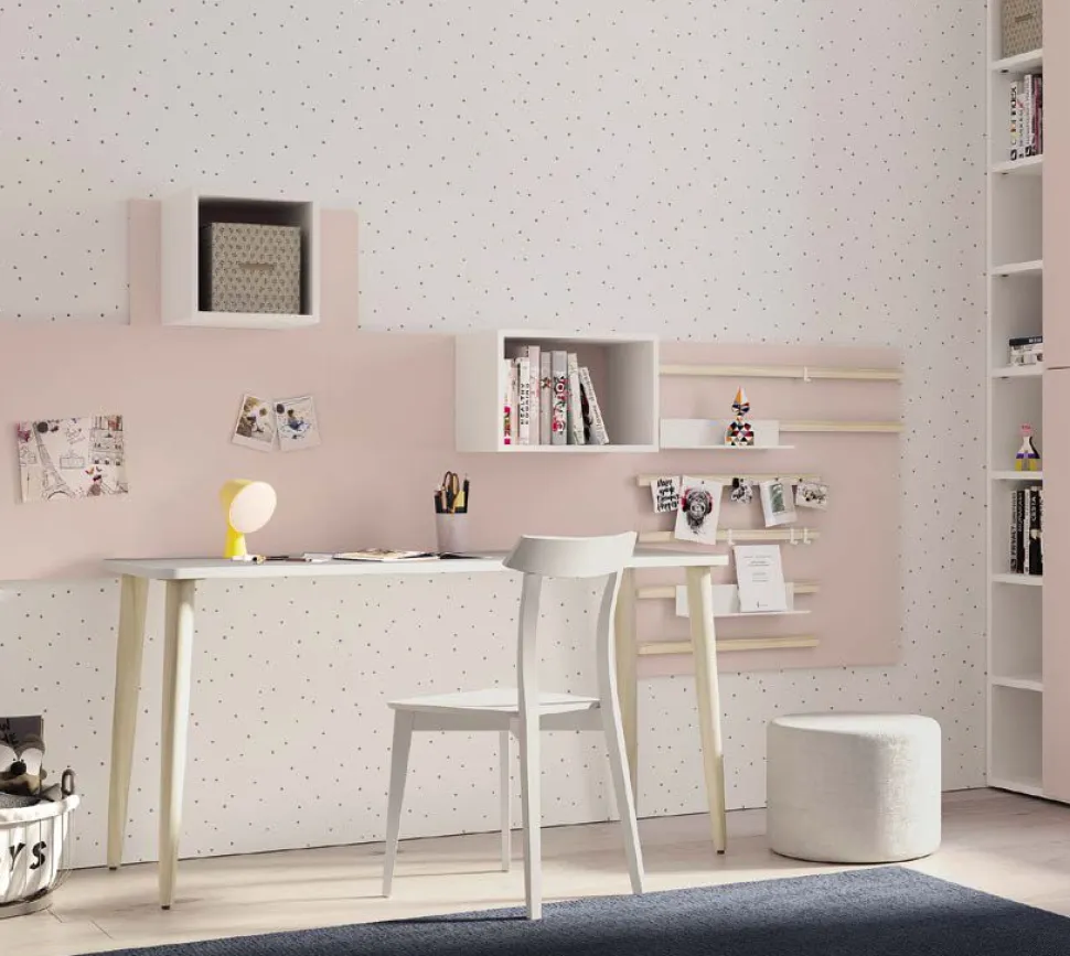 Scrivania con gambe in legno Giulia linea Airone disponibile in 2 misure e vari colori