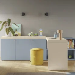 Scrivania con piano girevole spessore 5,5 cm disponibile in 2 versioni