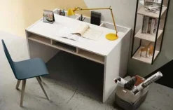 Scrivania moderna Bianca opaco con piano scorrevole disponibile in vari colori
