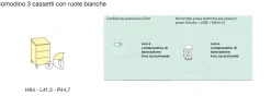 Scrivania moderna Bianco altea e Grigio seta con porta libri disponibile in 3 misure e vari colori