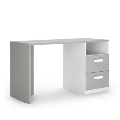 Scrivania moderna con 2 cassetti e Maniglie sagomate disponibile in 4 colori e 2 misure