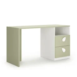 Scrivania moderna con 2 cassetti e Maniglie sagomate disponibile in 4 colori e 2 misure