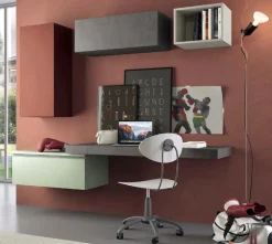 Scrivania moderna sospesa Geko linea Airone 15 colorazioni
