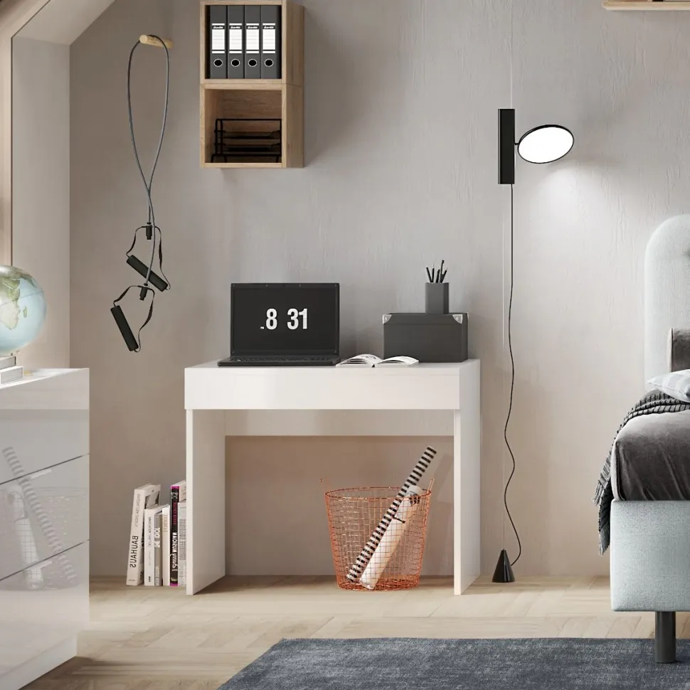 Scrivania scrittoio con 1 cassetto linea Chèrie disponibile in 4 colori