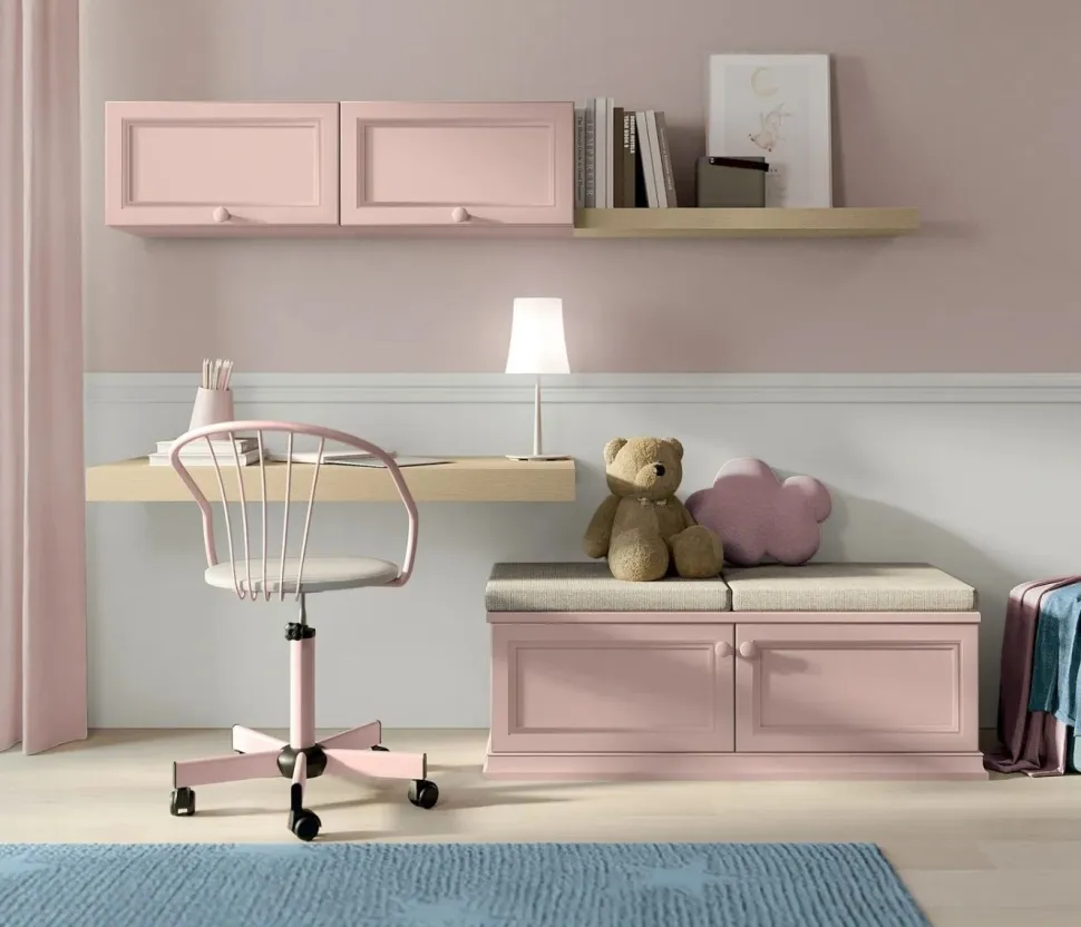 Scrivania sospesa moderna Luna linea Omega disponibile in 3 misure e vari colori