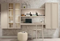 Scrivania sospesa moderna zona studio Beta linea Omega disponibile in vari colori