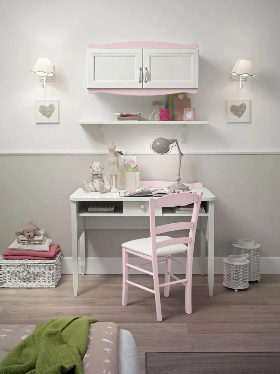 Scrivania stile classico con cassetto Ebony linea Omega disponibile in 3 versioni e vari colori