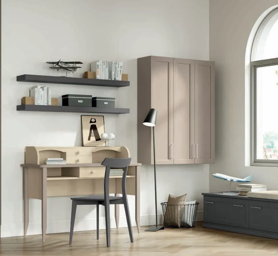 Scrivania stile classico con cassetto Ebony linea Omega disponibile in 3 versioni e vari colori