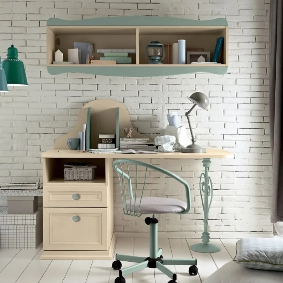 Scrivania stile classico con 3 cassetti Tosca linea Omega disponibile in 2 versioni e vari colori