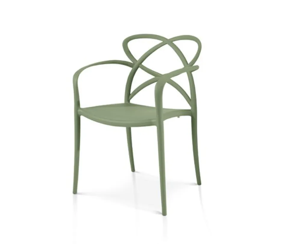 Sedia con braccioli in Polipropilene Fanny disponibile in 3 colori