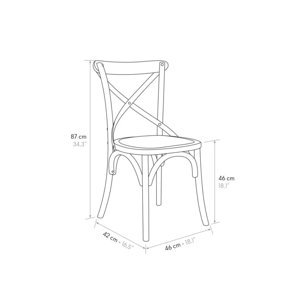 Sedia contemporanea in legno Caterine disponibile in 3 colori