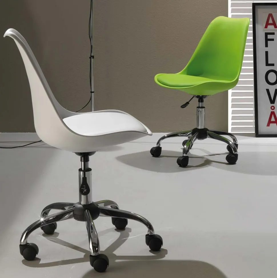 Sedia girevole con ruote Tutti Frutti disponibile in 9 colori