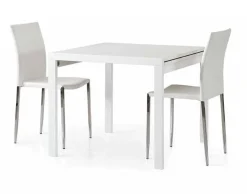 Sedia imbottita e rivestita in ecopelle Leila disponibile in 3 colori