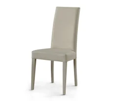 Sedia imbottita e rivestita in ecopelle Vienna disponibile in 8 colori
