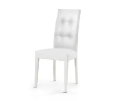 Sedia imbottita e rivestita in ecopelle Juliet disponibile in 5 colori