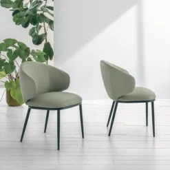 Sedia imbottita e rivestita in tessuto Candy disponibile in 8 colori