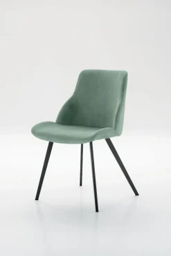 Sedia imbottita e rivestita in tessuto Brasilia disponibile in 8 colori