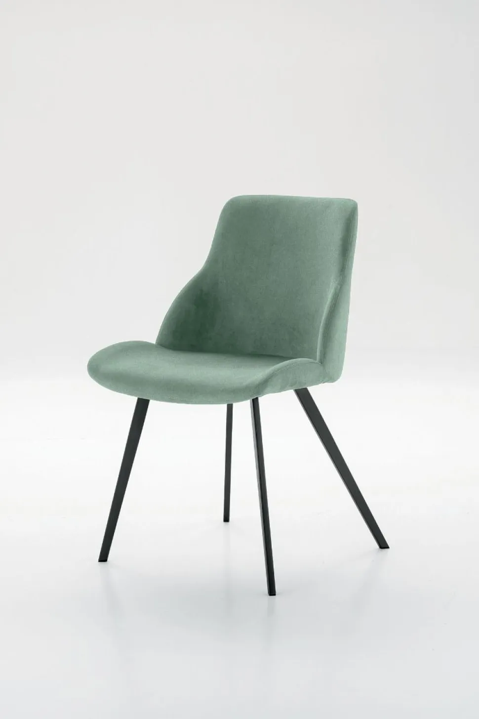 Sedia imbottita e rivestita in tessuto Brasilia disponibile in 8 colori