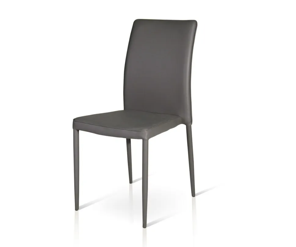 Sedia imbottita in ecopelle Sara disponibile in 5 colori