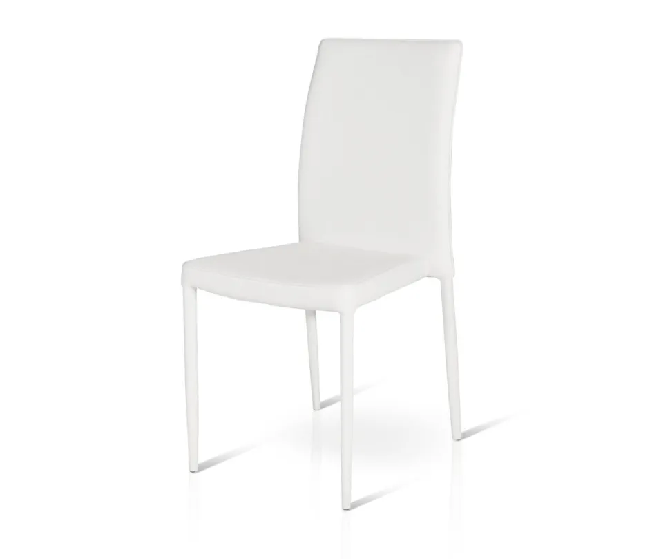 Sedia imbottita in ecopelle Sara disponibile in 5 colori