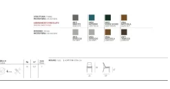 Sedia imbottita interamente rivestita in microfibra Dallas disponibile in 4 colori