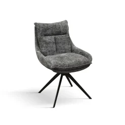 Sedia imbottita in tessuto Alfred disponibile in 2 colori