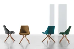 Sedia imbottita in tessuto Brasilia NEW disponibile in 8 colori