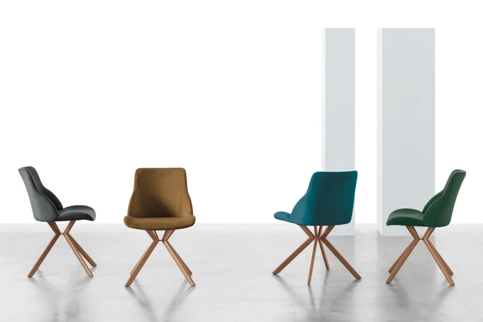 Sedia imbottita in tessuto Brasilia NEW disponibile in 8 colori
