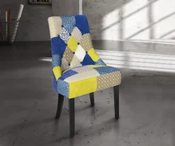 Sedia imbottita in tessuto Patchwork Cast