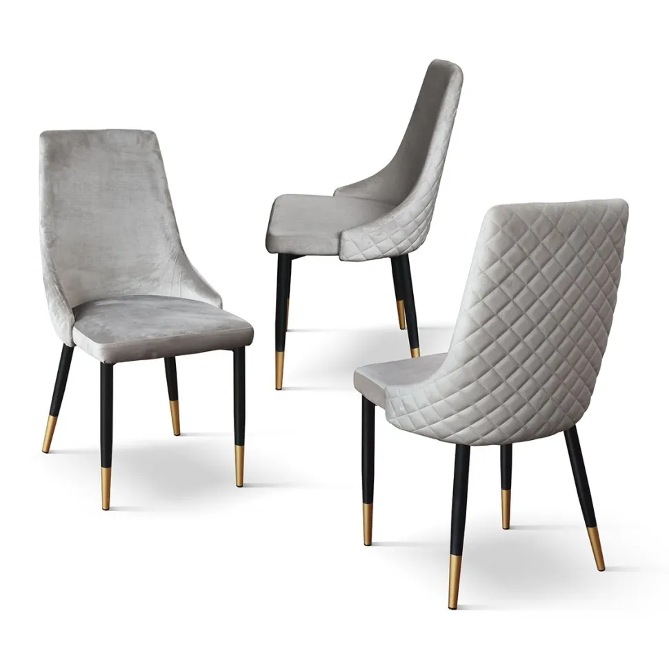 Sedia imbottita in velluto Caterina disponibile in 3 colori