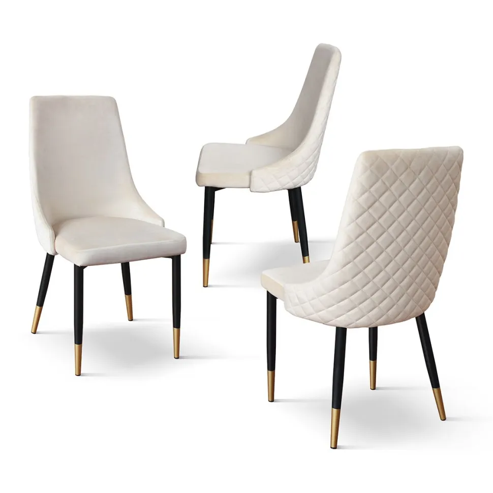 Sedia imbottita in velluto Caterina disponibile in 3 colori