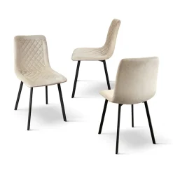 Sedia imbottita in velluto Marina disponibile in 7 colori