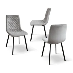 Sedia imbottita in velluto Marina disponibile in 7 colori