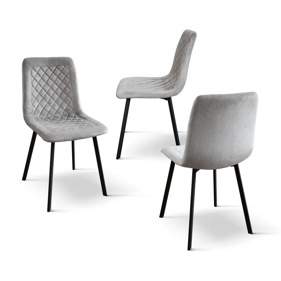 Sedia imbottita in velluto Marina disponibile in 7 colori