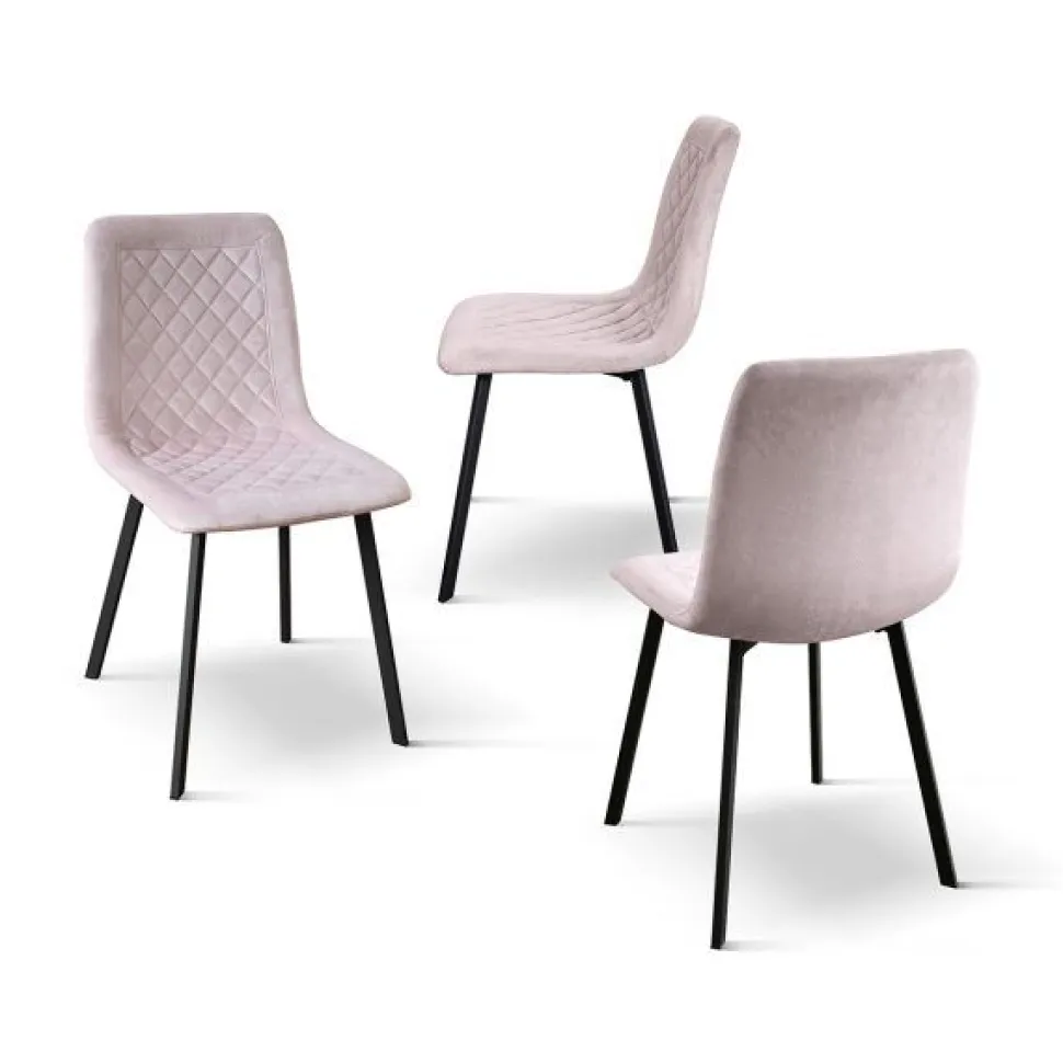 Sedia imbottita in velluto Marina disponibile in 7 colori
