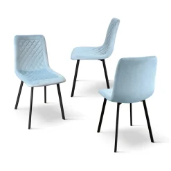 Sedia imbottita in velluto Marina disponibile in 7 colori