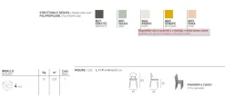 Sedia impilabile in polipopilene Salamanca disponibile in 5 colori