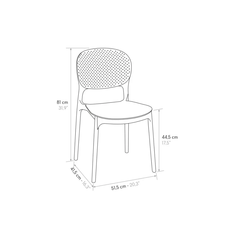 Sedia in Polipropilene Lion - Design per Interno ed Esterno