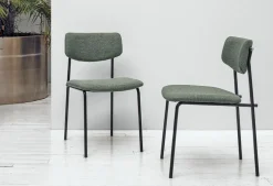 Sedia rivestita in tessuto Osaka disponibile in 6 colori