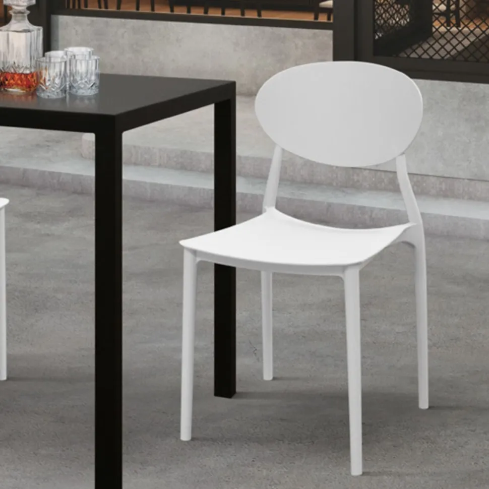 Sedia Teo in polipropilene disponibile in 3 colori
