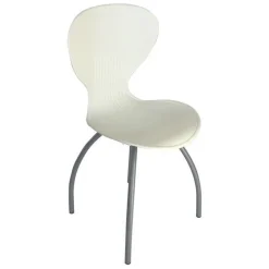 Sedia Timoty in Pvc in finitura Bianco