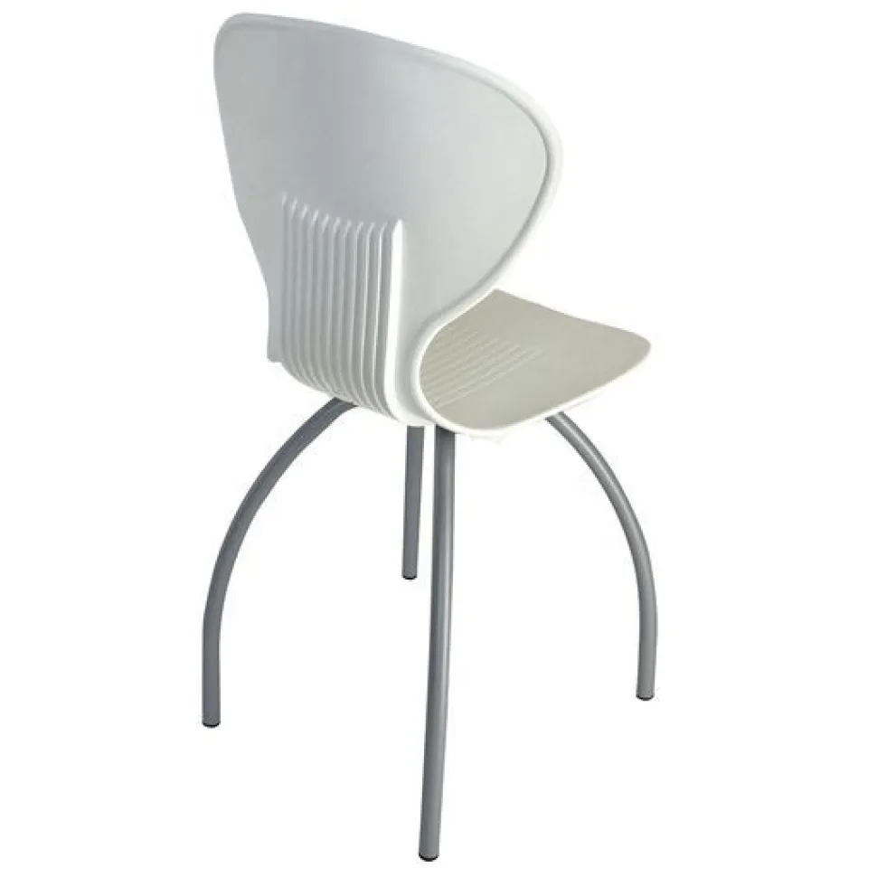 Sedia Timoty in Pvc in finitura Bianco
