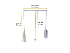 Servetto appendiabiti per armadio telescopico Hang, in acciaio Verniciato disponibile in 4 colori e 3 misure