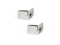 Set di cerniere per porte in vetro, centrale, spessore 4-5 mm, Zama, Cromato lucido