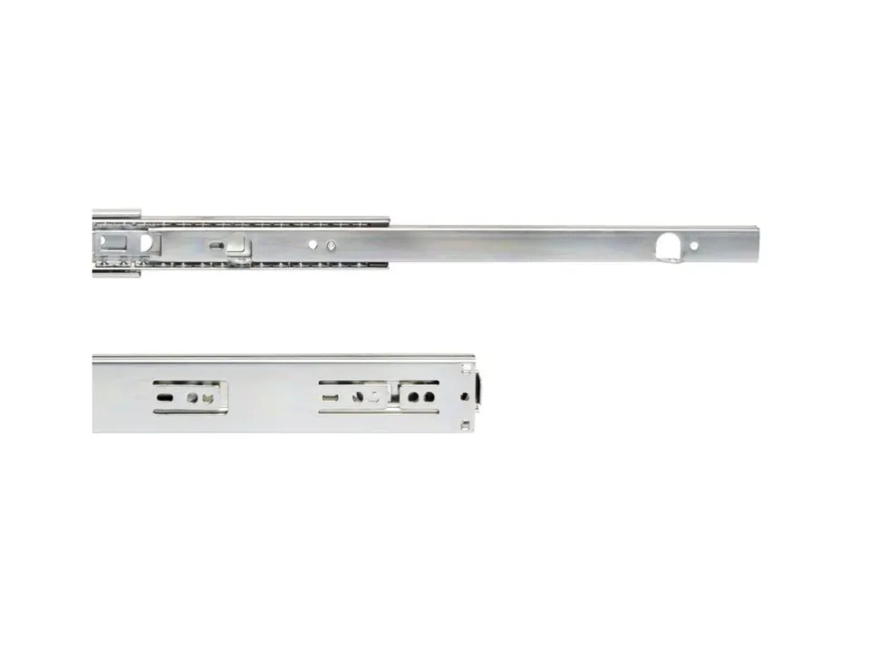 Set di guide a sfera per cassetti con estrazione totale, altezza 45 mm, lunghezza 300 mm, Acciaio, Zincato bianco