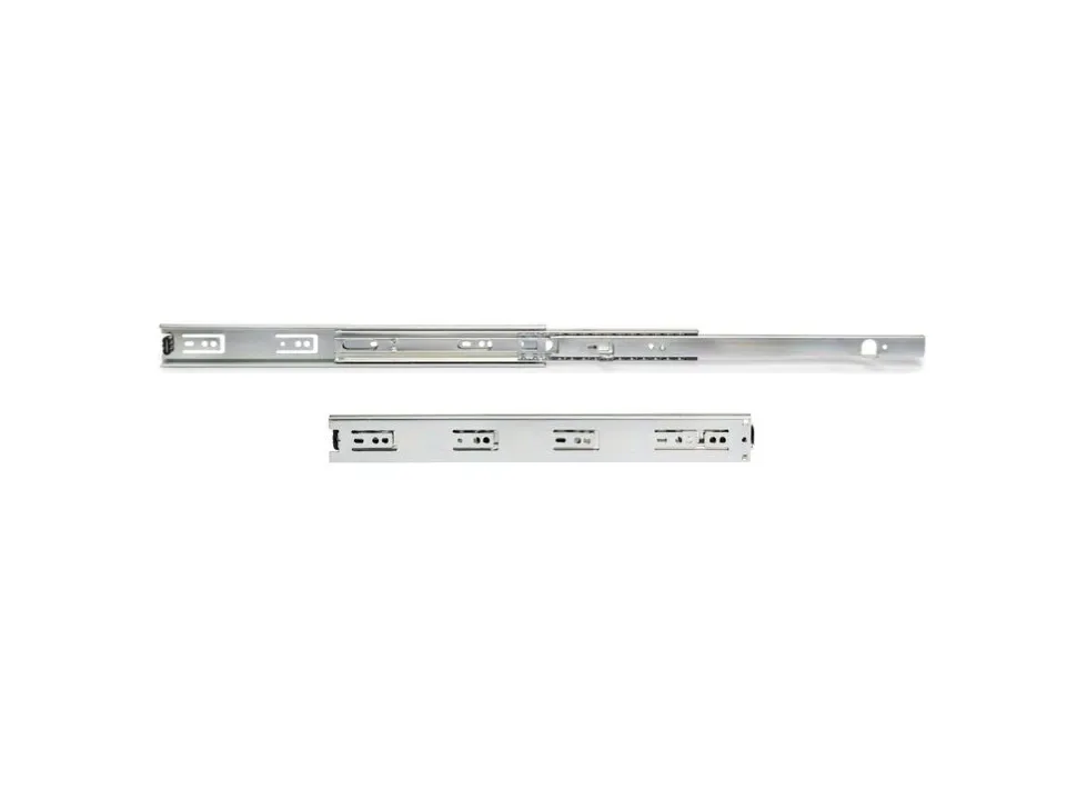 Set di guide a sfera per cassetti con estrazione totale, altezza 45 mm, lunghezza 300 mm, Acciaio, Zincato bianco