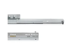 Set di guide per cassetti a scomparsa Silver, estrazione totale, push, profondità 250 mm, Acciaio, Zincato bianco