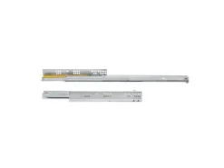 Set di guide per cassetti a scomparsa Silver, estrazione totale, chiusura soft, profondità 250 mm, Acciaio, Zincato bianco
