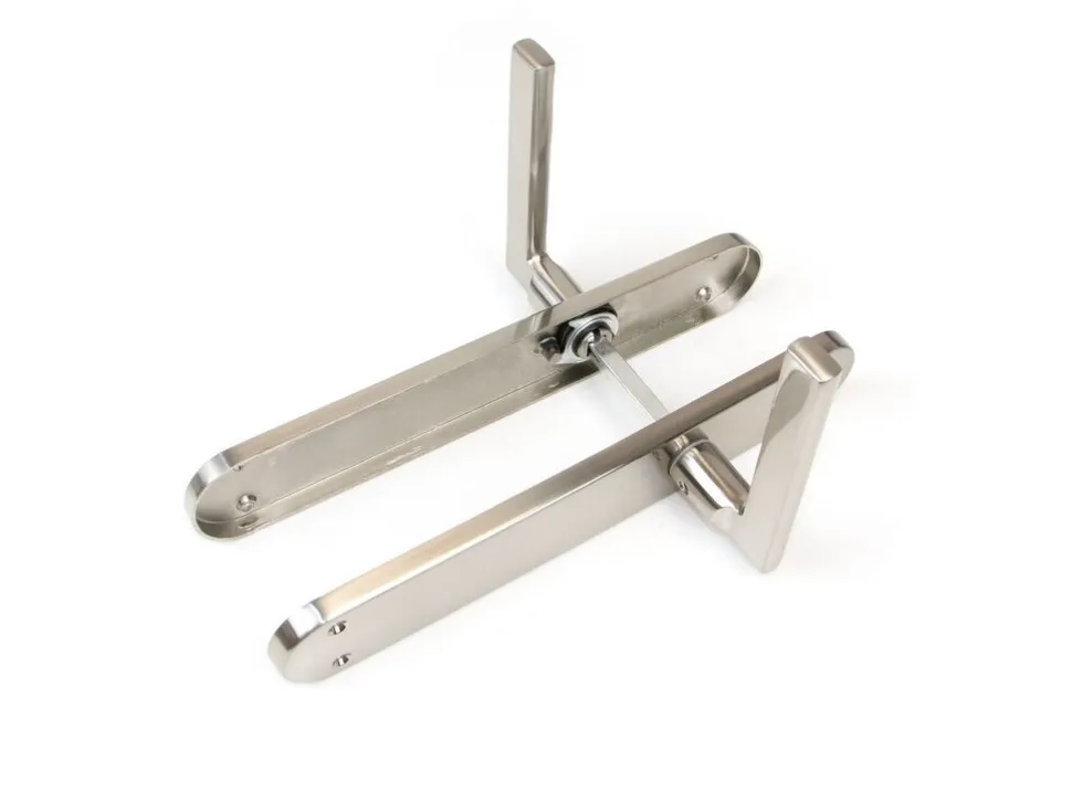 Set di maniglie per porte interne Perth con piastre 43x250 mm in Alluminio e Zama